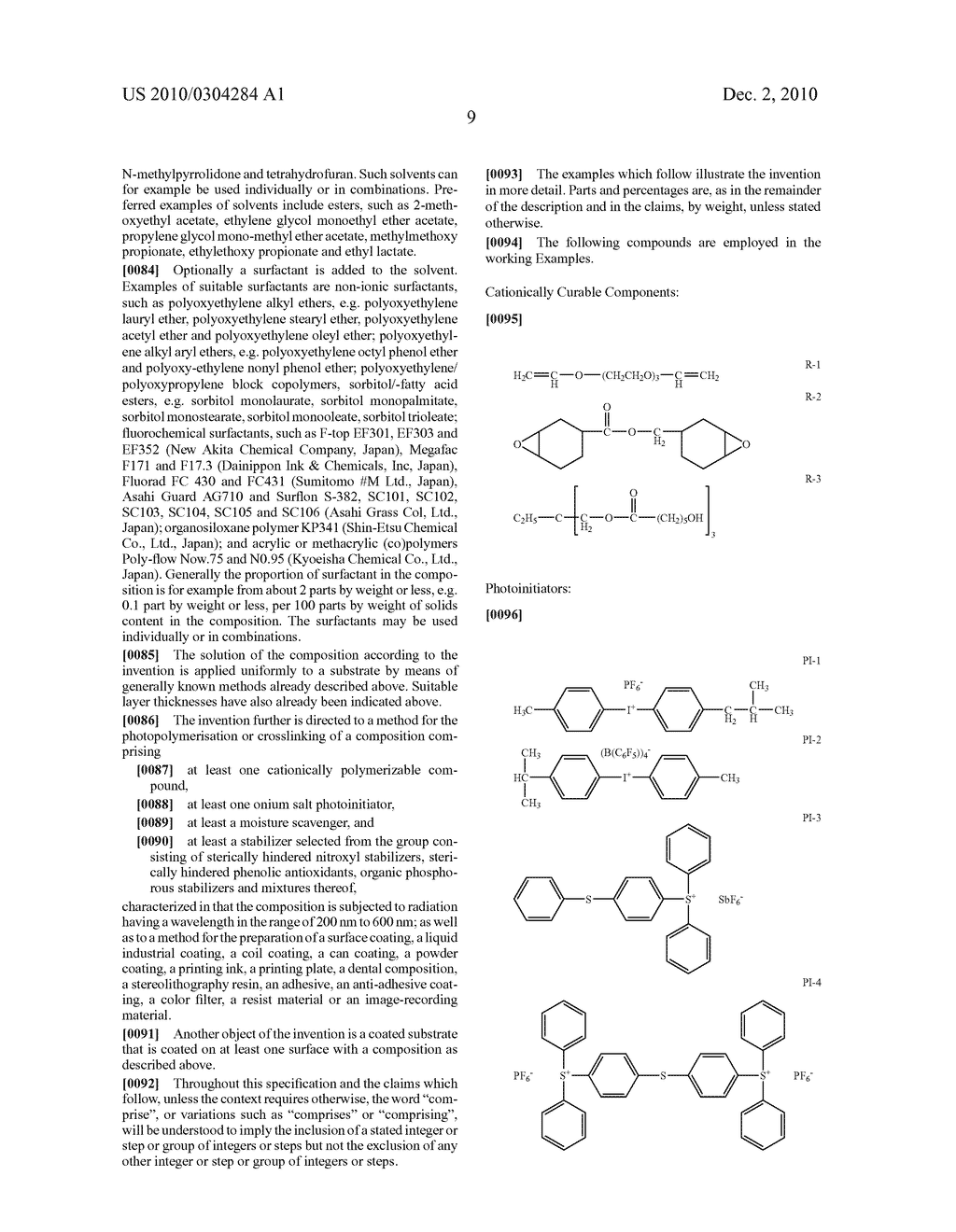 THERMALLY STABLE CATIONIC PHOTOCURABLE COMPOSITIONS - diagram, schematic, and image 10