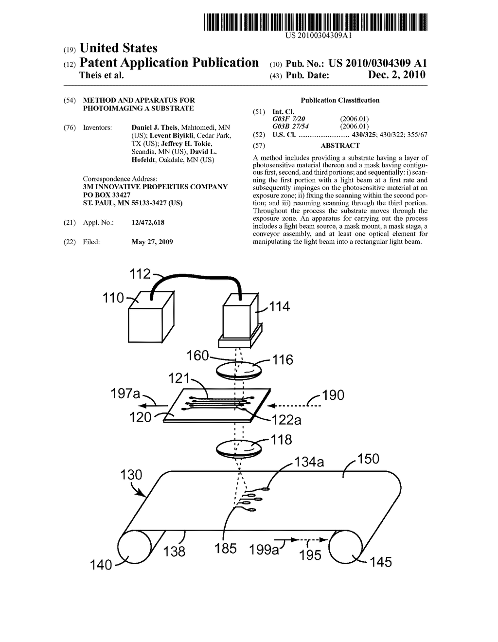 METHOD AND APPARATUS FOR PHOTOIMAGING A SUBSTRATE - diagram, schematic, and image 01