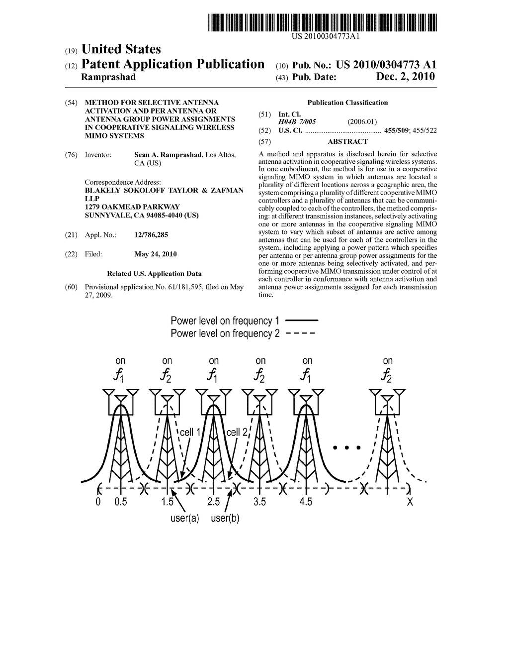 METHOD FOR SELECTIVE ANTENNA ACTIVATION AND PER ANTENNA OR ANTENNA GROUP POWER ASSIGNMENTS IN COOPERATIVE SIGNALING WIRELESS MIMO SYSTEMS - diagram, schematic, and image 01