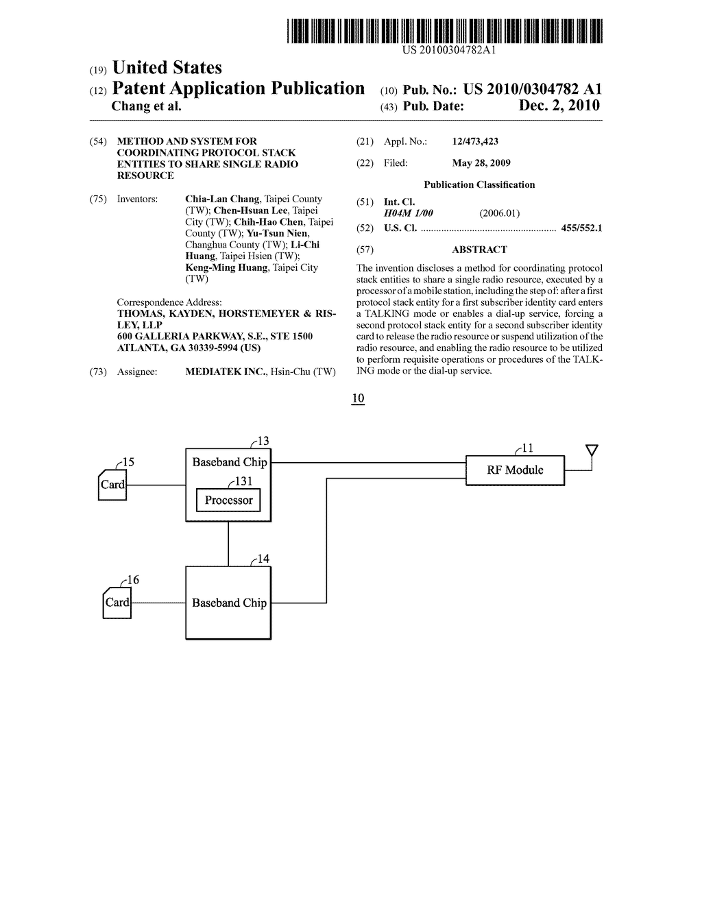 METHOD AND SYSTEM FOR COORDINATING PROTOCOL STACK ENTITIES TO SHARE SINGLE RADIO RESOURCE - diagram, schematic, and image 01