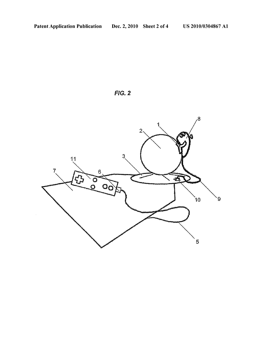 DEVICE FOR INTERACTIVE PRACTICE OF SOCCER USING A JOYSTICK COMPRISING A COUPLE OF CONTROL UNITS - diagram, schematic, and image 03