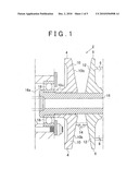 SHAFT OF BELT-TYPE CONTINUOUSLY VARIABLE TRANSMISSION, STATIONARY SHEAVE HALF FOR CONTINUOUSLY VARIABLE TRANSMISSION, METHOD FOR PRODUCTION THEREOF, AND CONTINUOUSLY VARIABLE TRANSMISSION diagram and image