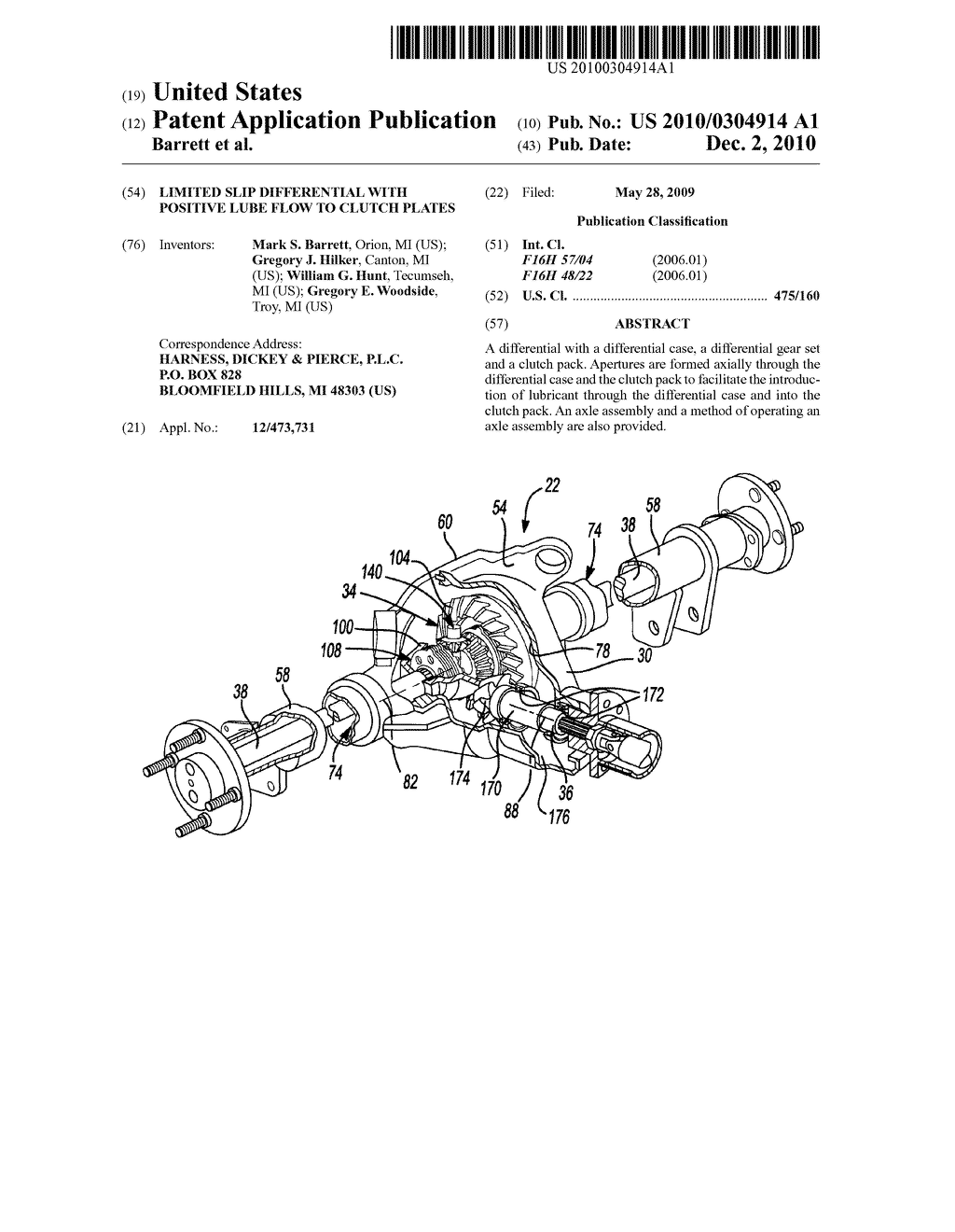 LIMITED SLIP DIFFERENTIAL WITH POSITIVE LUBE FLOW TO CLUTCH PLATES - diagram, schematic, and image 01