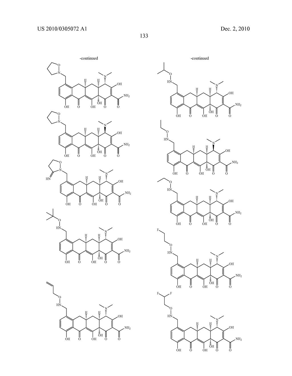 Substituted Tetracycline Compounds - diagram, schematic, and image 135