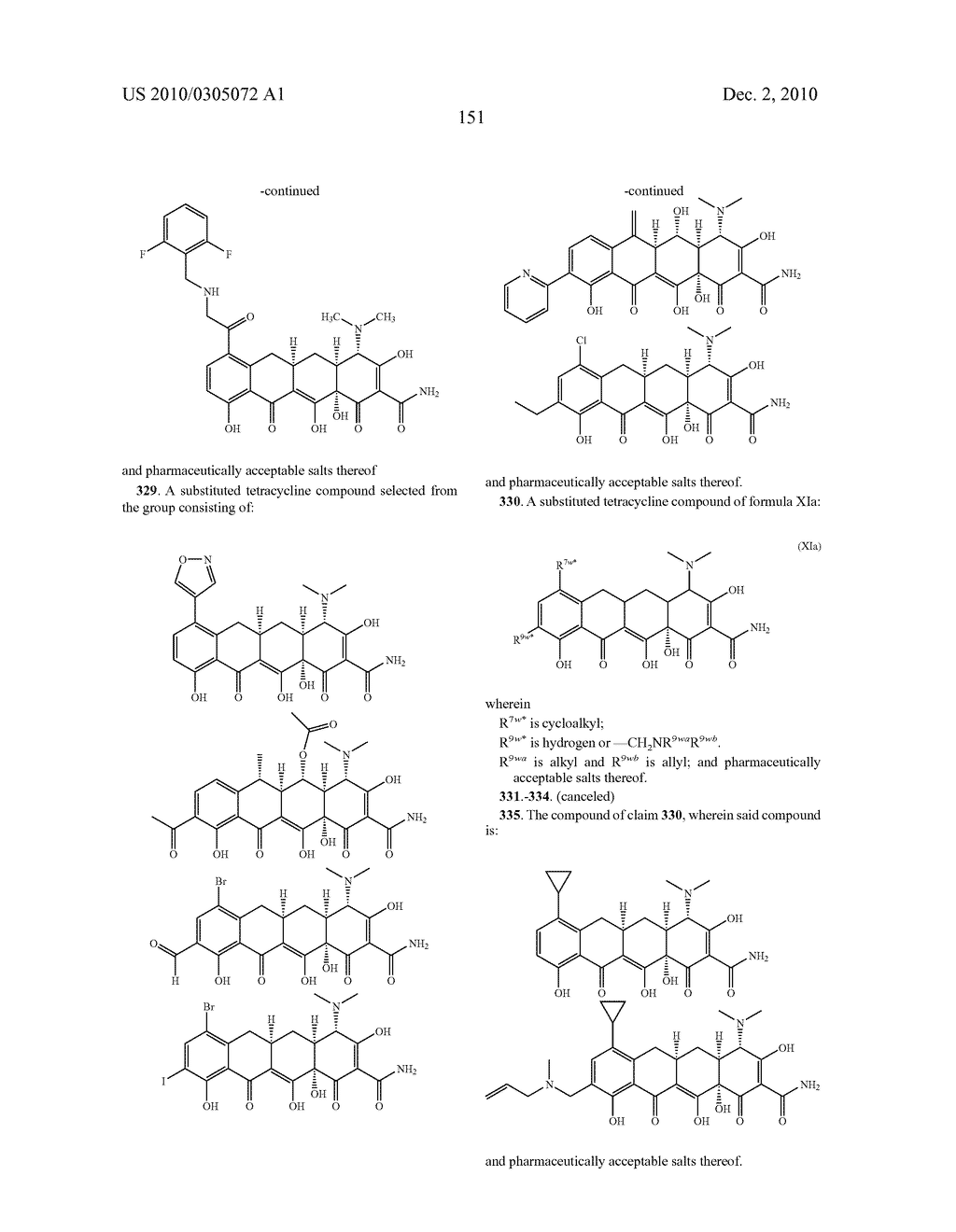Substituted Tetracycline Compounds - diagram, schematic, and image 153