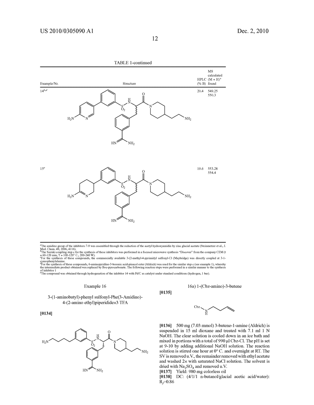META-SUBSTITUTED PHENYL SULFONYL AMIDES OF SECONDARY AMINO ACID AMIDES, THE PRODUCTION THEREOF, AND USE THEREOF AS MATRIPTASE INHIBITORS - diagram, schematic, and image 13