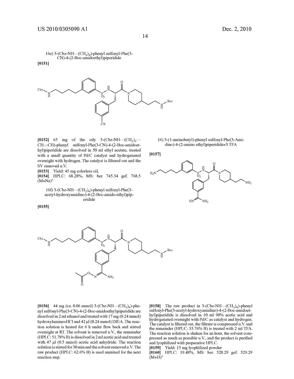 META-SUBSTITUTED PHENYL SULFONYL AMIDES OF SECONDARY AMINO ACID AMIDES, THE PRODUCTION THEREOF, AND USE THEREOF AS MATRIPTASE INHIBITORS - diagram, schematic, and image 15