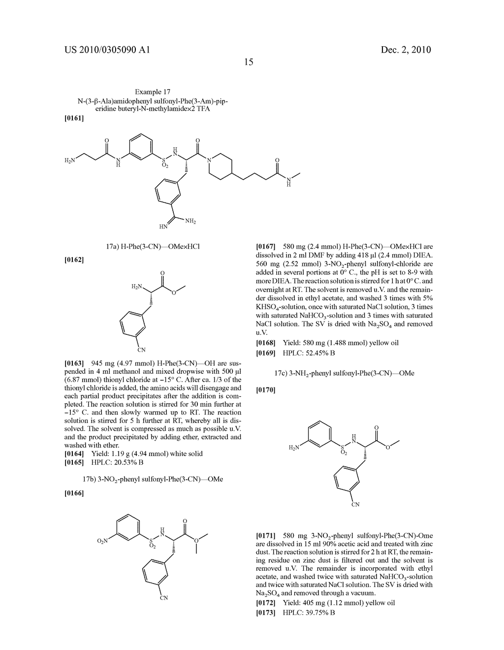 META-SUBSTITUTED PHENYL SULFONYL AMIDES OF SECONDARY AMINO ACID AMIDES, THE PRODUCTION THEREOF, AND USE THEREOF AS MATRIPTASE INHIBITORS - diagram, schematic, and image 16