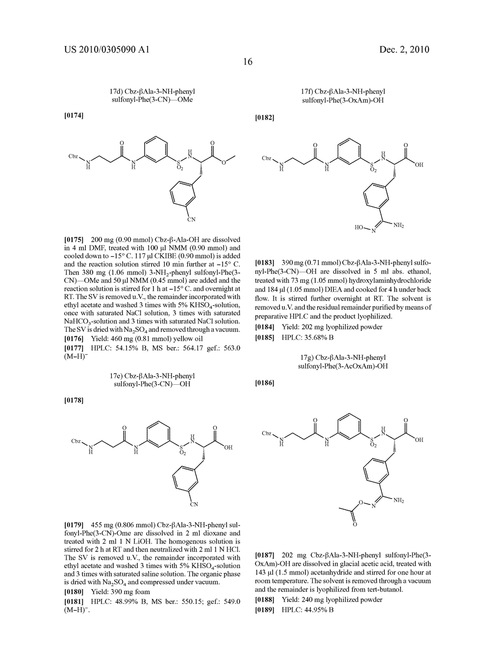 META-SUBSTITUTED PHENYL SULFONYL AMIDES OF SECONDARY AMINO ACID AMIDES, THE PRODUCTION THEREOF, AND USE THEREOF AS MATRIPTASE INHIBITORS - diagram, schematic, and image 17