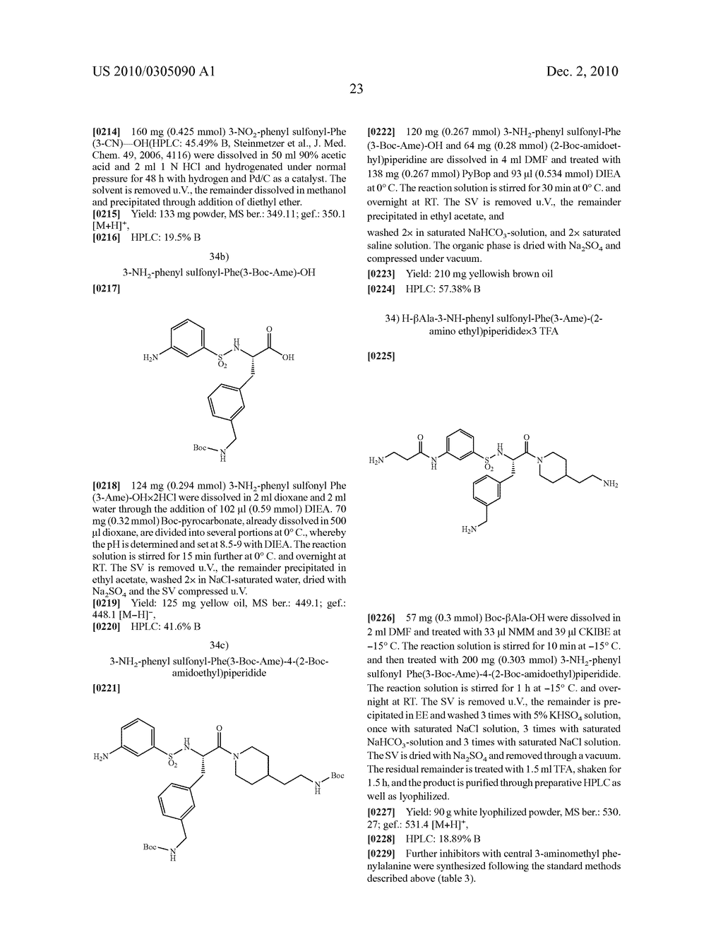 META-SUBSTITUTED PHENYL SULFONYL AMIDES OF SECONDARY AMINO ACID AMIDES, THE PRODUCTION THEREOF, AND USE THEREOF AS MATRIPTASE INHIBITORS - diagram, schematic, and image 24