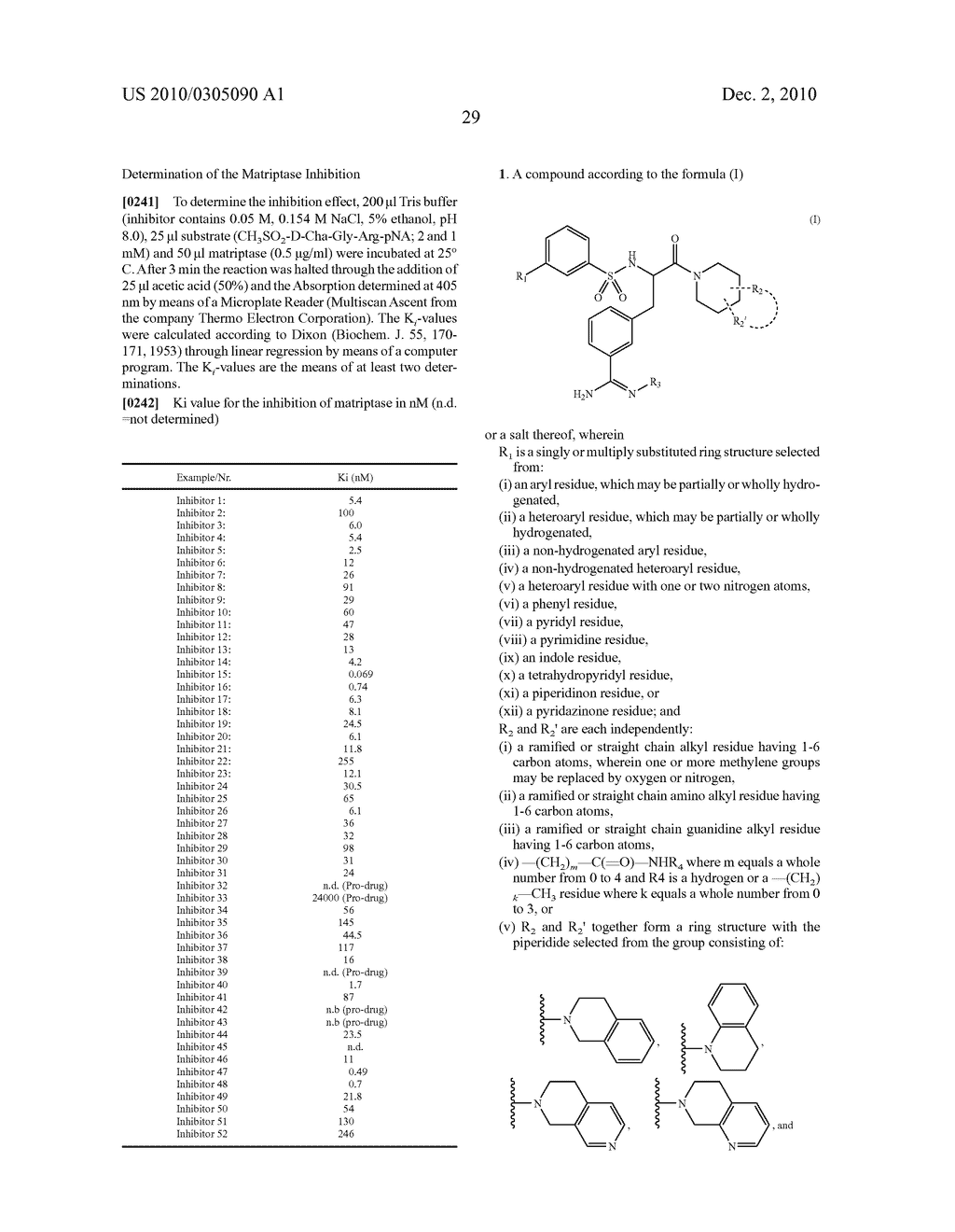 META-SUBSTITUTED PHENYL SULFONYL AMIDES OF SECONDARY AMINO ACID AMIDES, THE PRODUCTION THEREOF, AND USE THEREOF AS MATRIPTASE INHIBITORS - diagram, schematic, and image 30