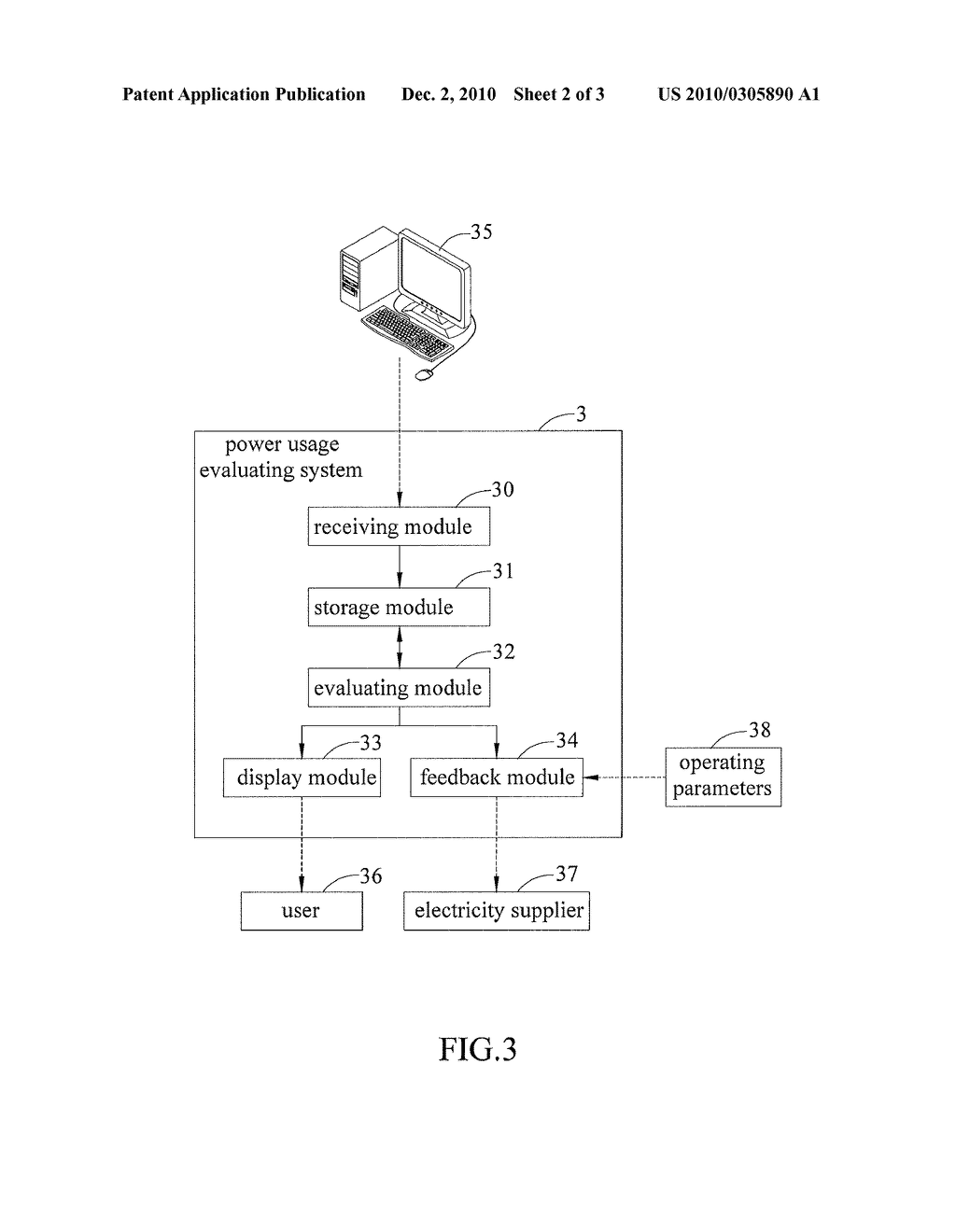 SYSTEM AND METHOD FOR EVALUATING POWER USAGE - diagram, schematic, and image 03