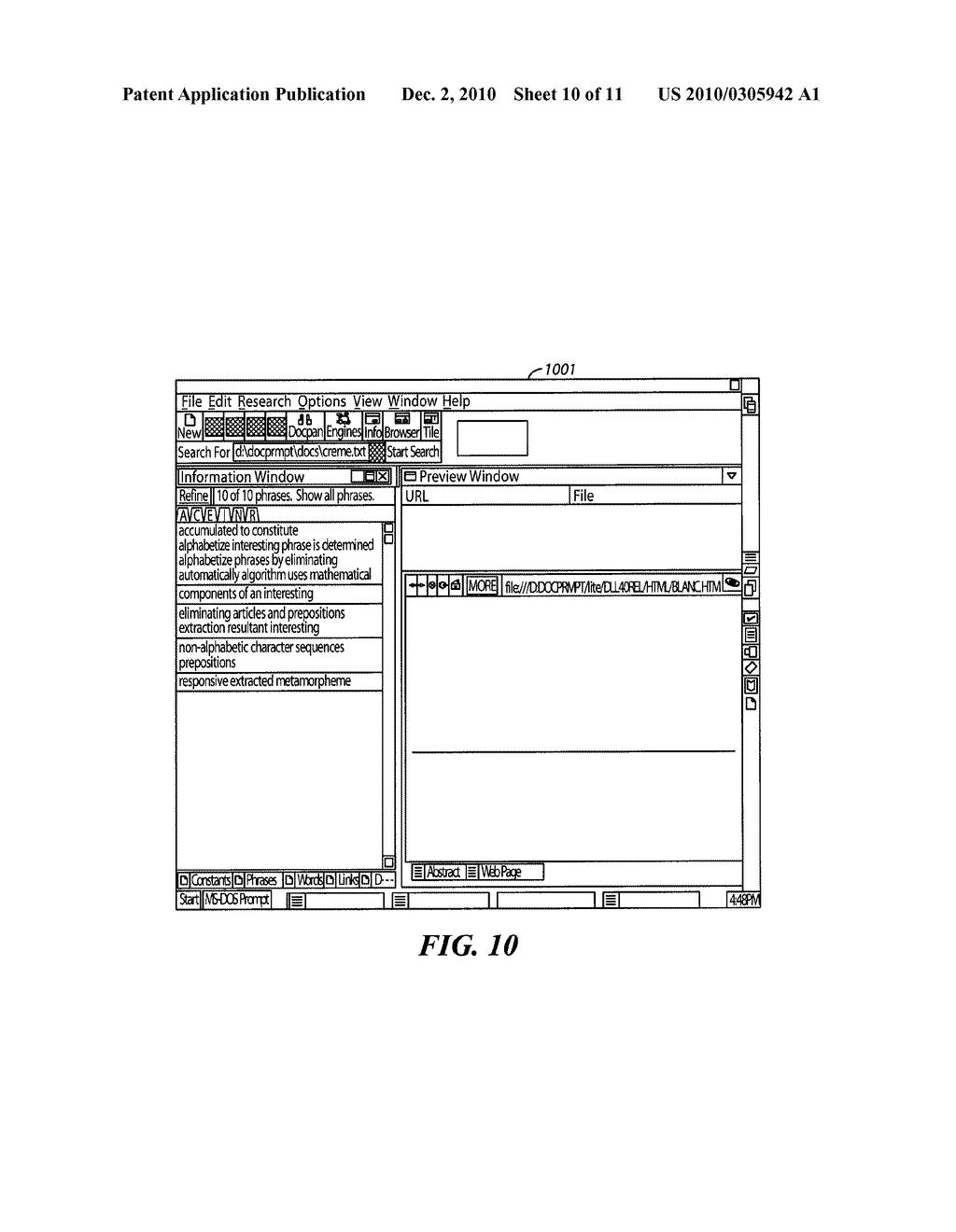 METHOD AND APPARATUS FOR GENERATING A LANGUAGE INDEPENDENT DOCUMENT ABSTRACT - diagram, schematic, and image 11