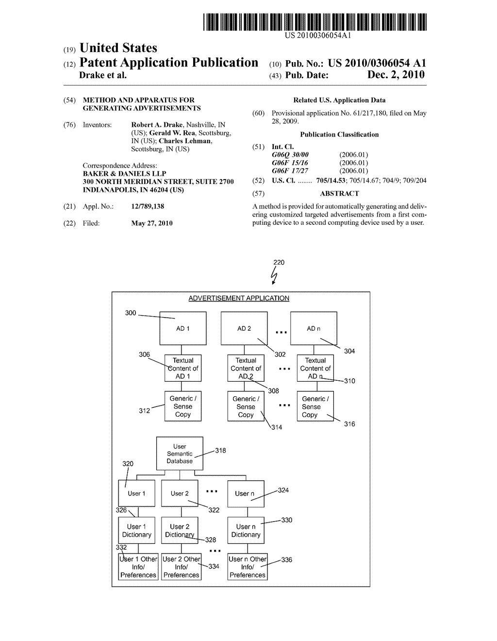 METHOD AND APPARATUS FOR GENERATING ADVERTISEMENTS - diagram, schematic, and image 01