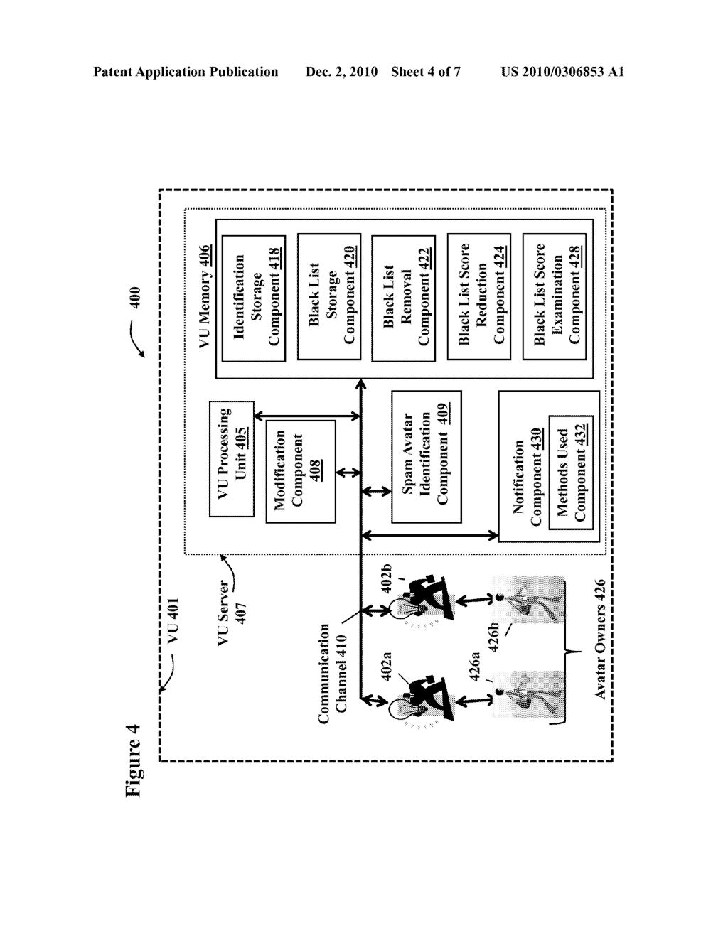 PROVIDING NOTIFICATION OF SPAM AVATARS - diagram, schematic, and image 05