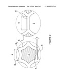 GAS FILTRATION STRUCTURE WITH CONCAVE OR CONVEX HEXAGONAL CHANNELS diagram and image