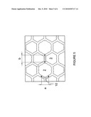 GAS FILTRATION STRUCTURE WITH CONCAVE OR CONVEX HEXAGONAL CHANNELS diagram and image