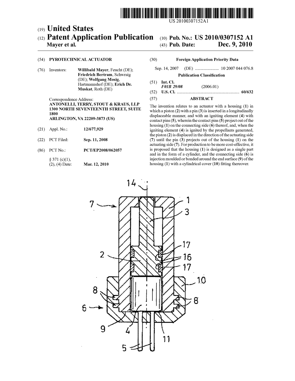 PYROTECHNICAL ACTUATOR - diagram, schematic, and image 01