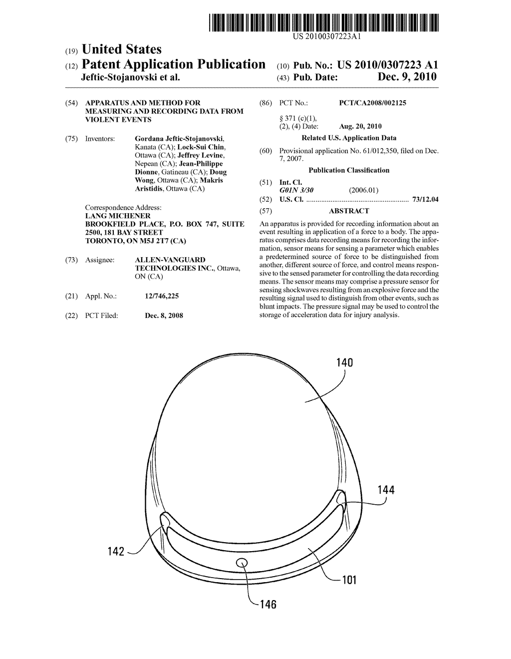 Apparatus and Method for Measuring and Recording Data from Violent Events - diagram, schematic, and image 01