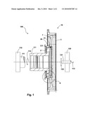 Flywheel, internal combustion engine with flywheel and system comprising an internal combustion engine and a machine driven thereby diagram and image