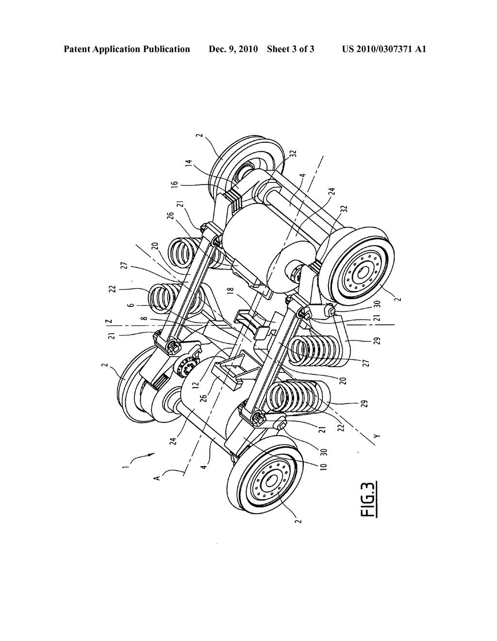 Articulated bogie for a railway vehicle - diagram, schematic, and image 04