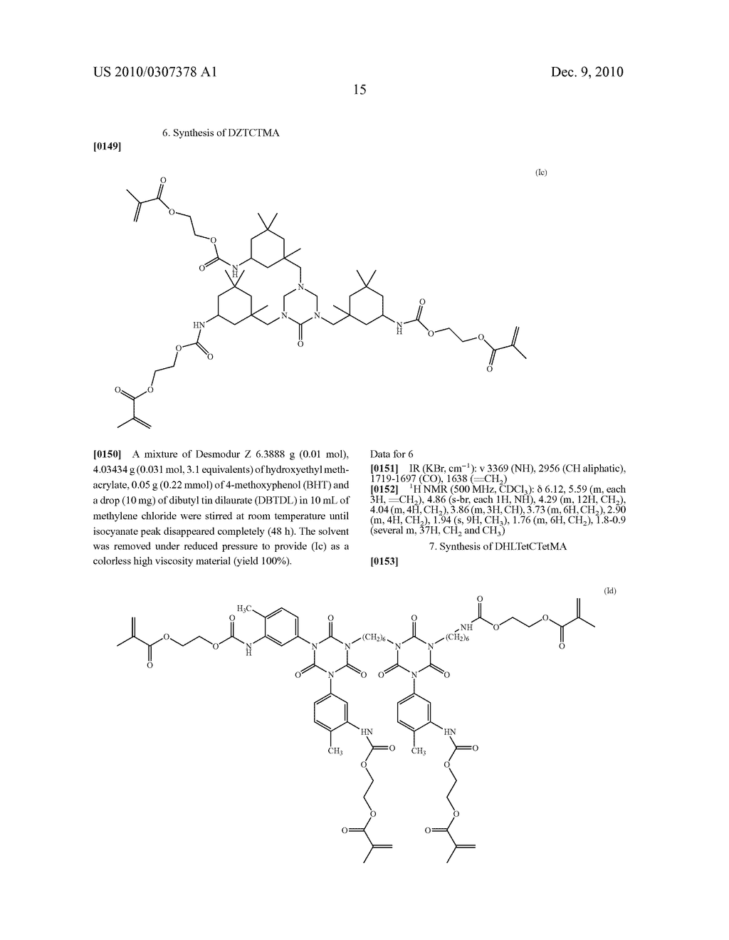 CARBAMATE-METHACRYLATE MONOMERS AND THEIR USE IN DENTAL APPLICATIONS - diagram, schematic, and image 27