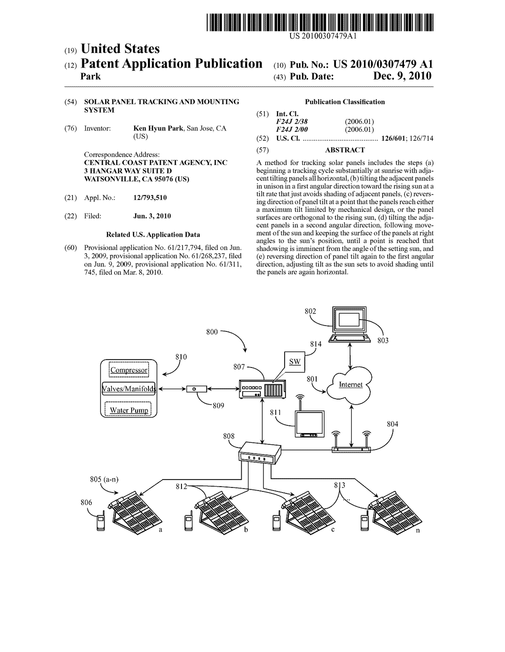 Solar Panel Tracking and Mounting System - diagram, schematic, and image 01