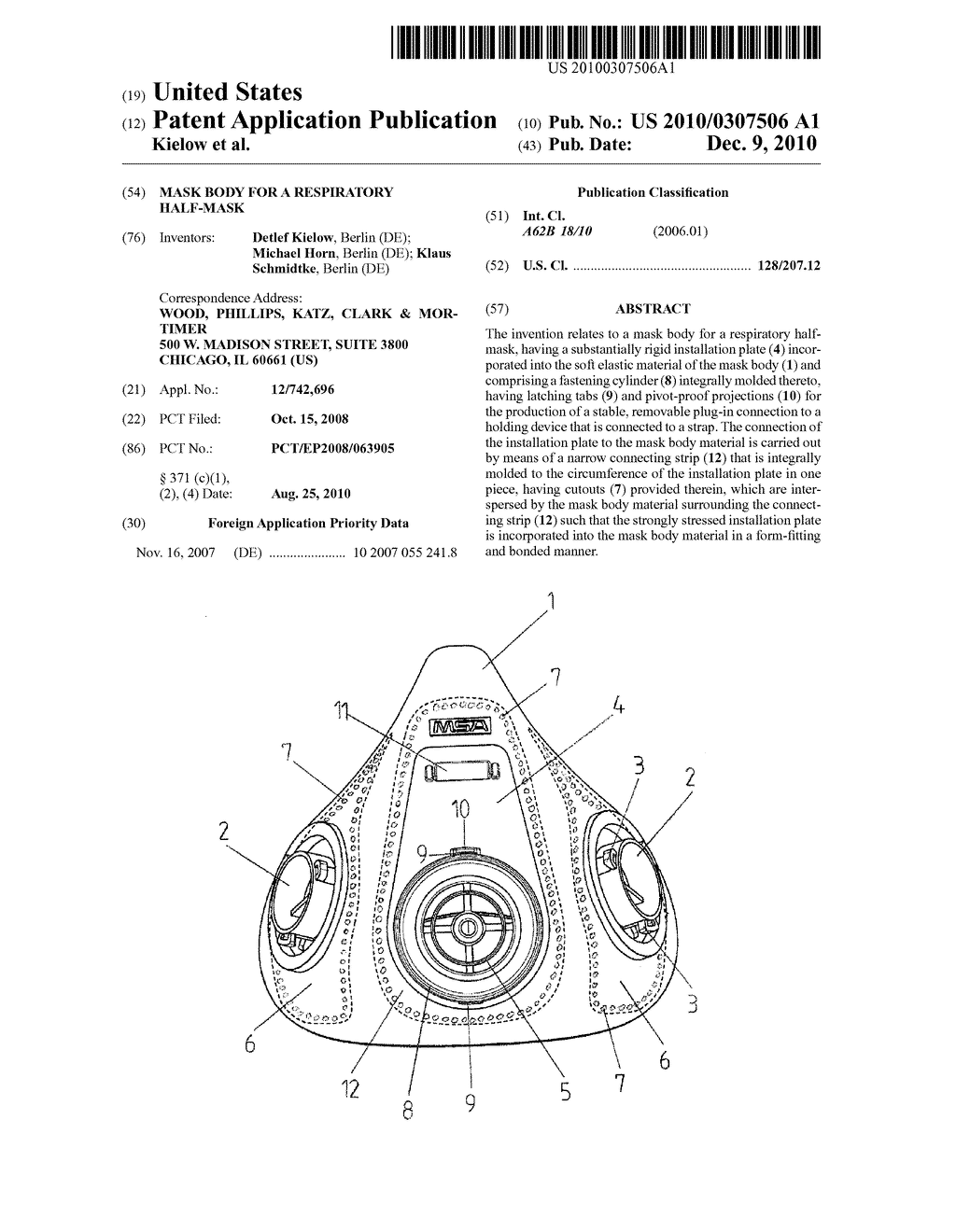 MASK BODY FOR A RESPIRATORY HALF-MASK - diagram, schematic, and image 01