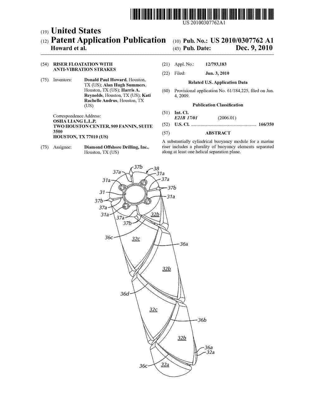 RISER FLOATATION WITH ANTI-VIBRATION STRAKES - diagram, schematic, and image 01