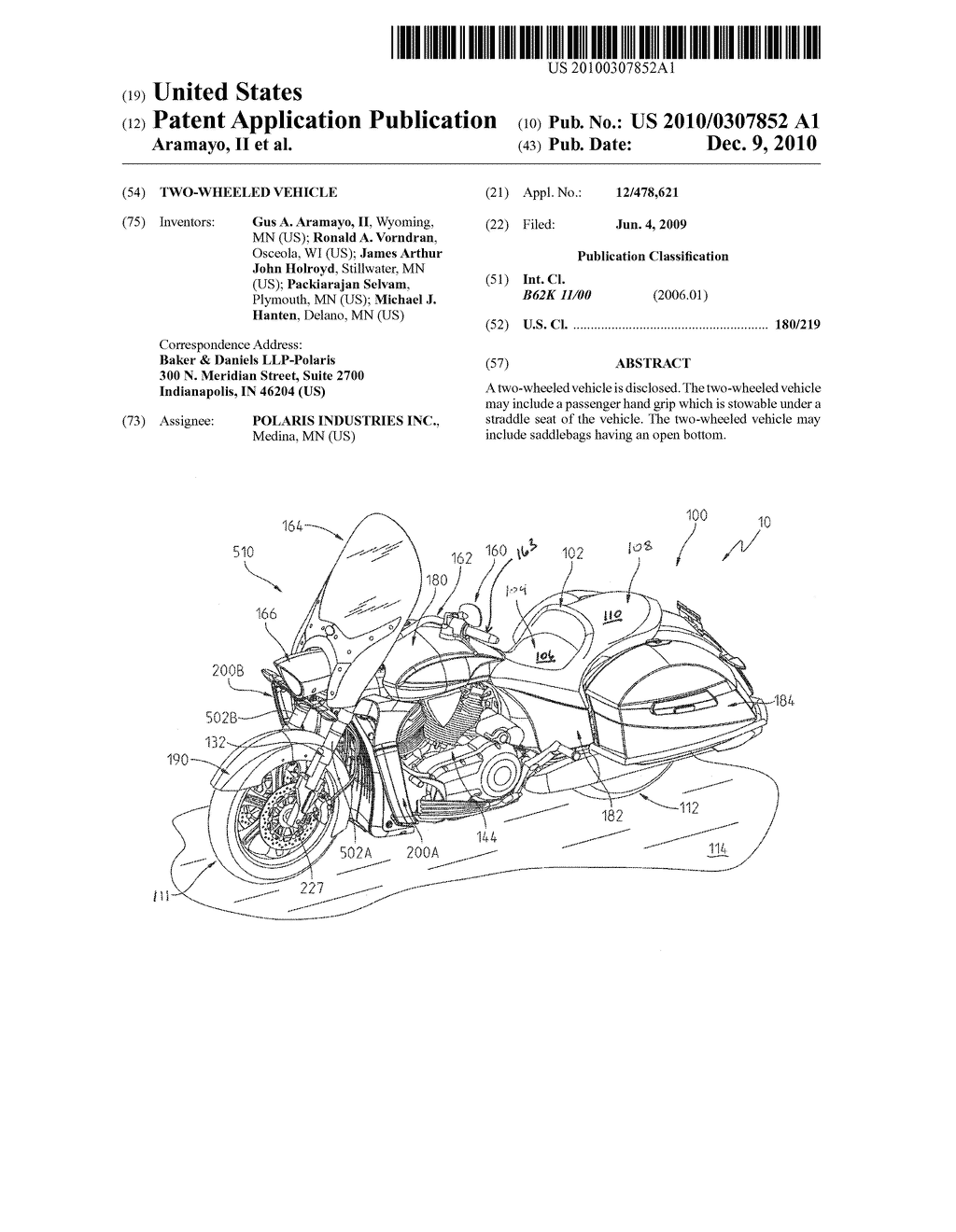 TWO-WHEELED VEHICLE - diagram, schematic, and image 01