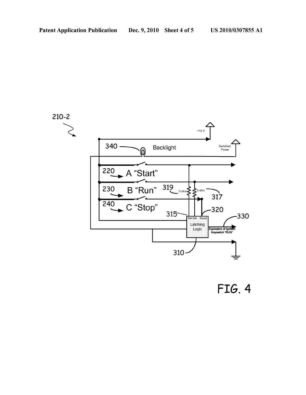 Work Machine Having Modular Ignition Switch Keypad with Latching Output - diagram, schematic, and image 05