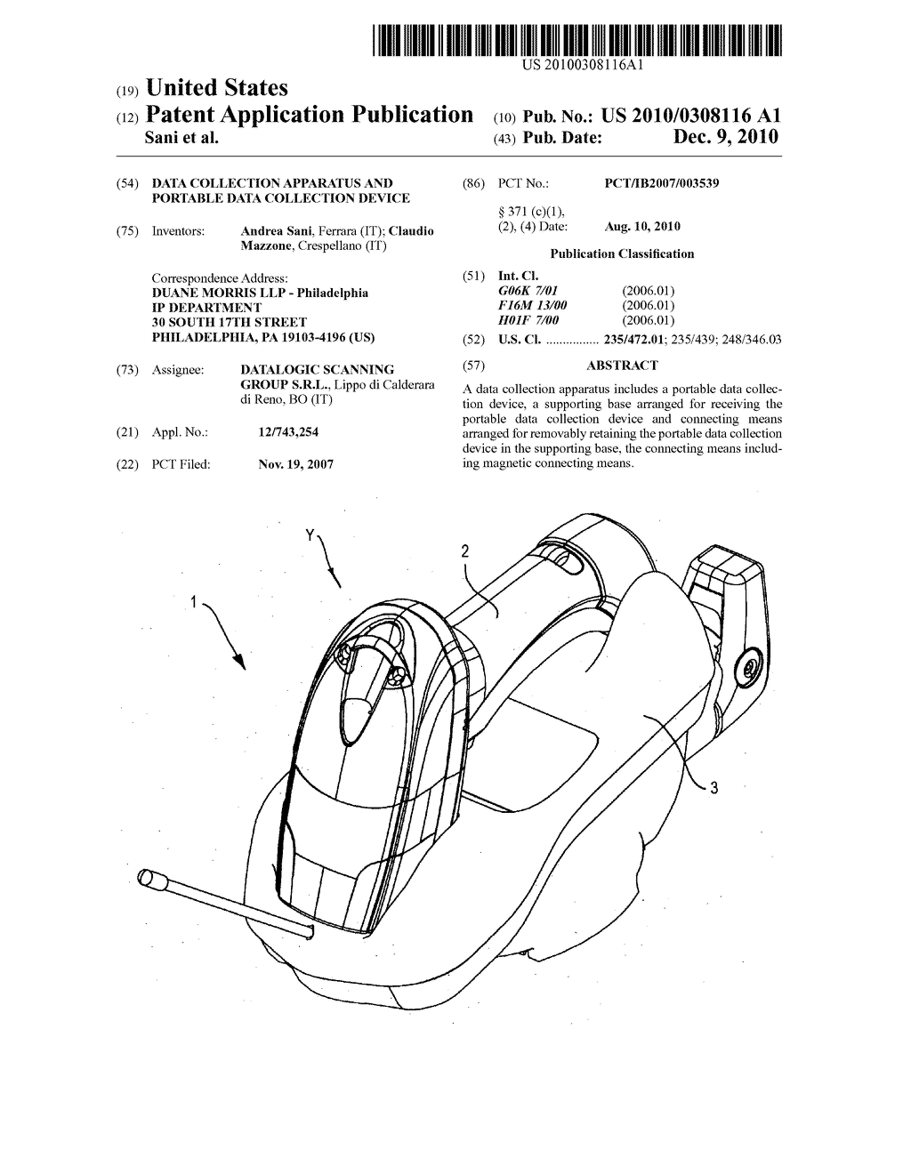 DATA COLLECTION APPARATUS AND PORTABLE DATA COLLECTION DEVICE - diagram, schematic, and image 01