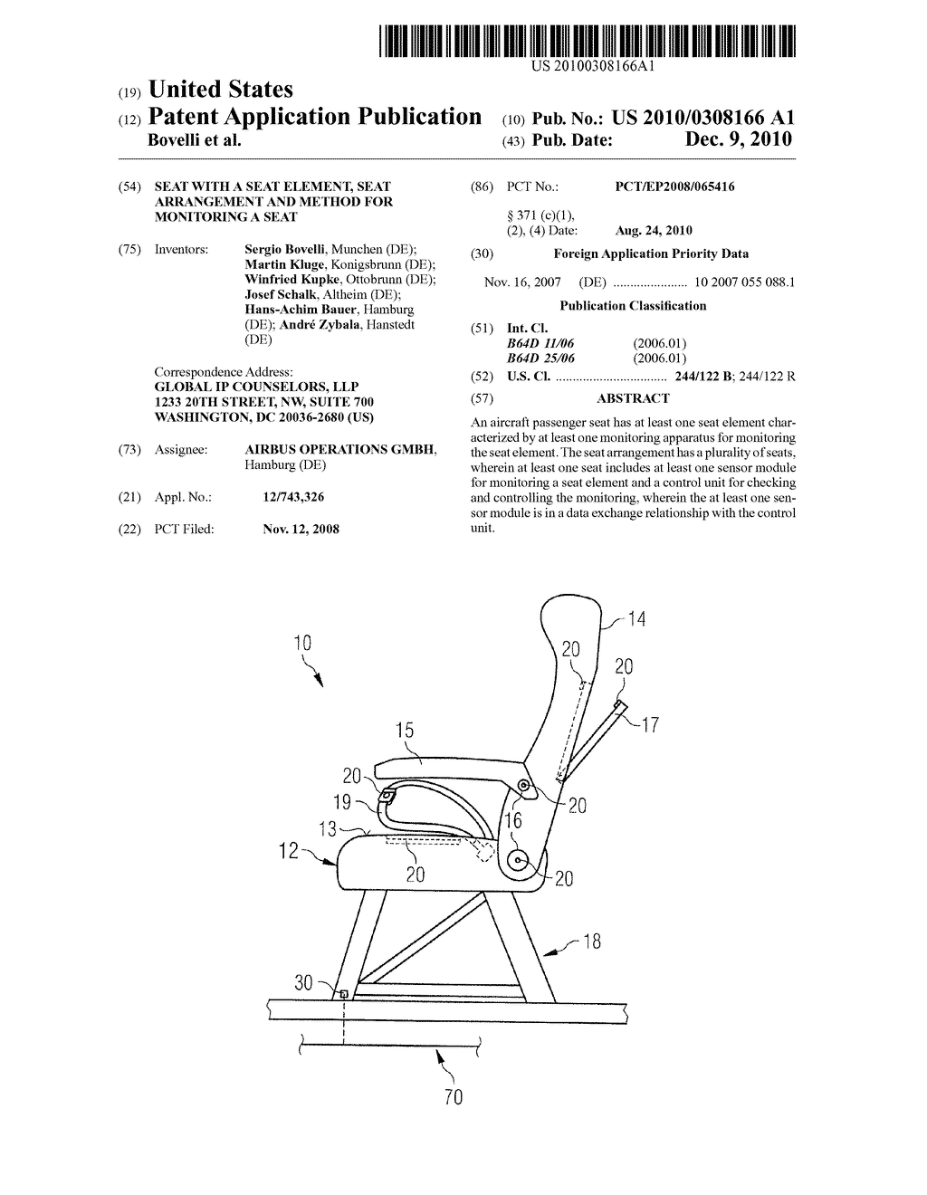 Seat with a Seat Element, Seat Arrangement and Method for Monitoring a Seat - diagram, schematic, and image 01