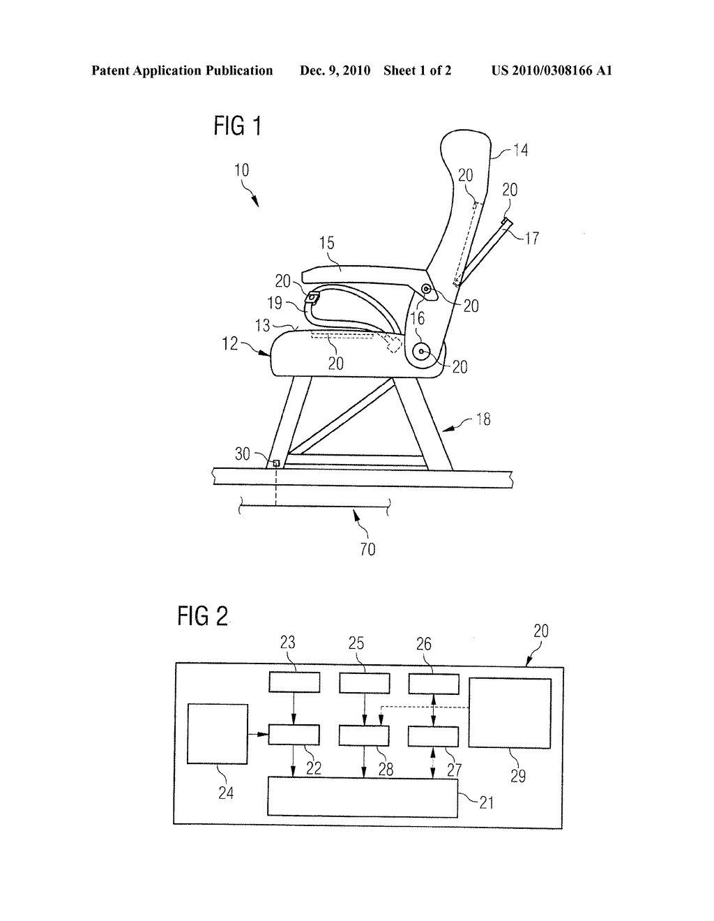 Seat with a Seat Element, Seat Arrangement and Method for Monitoring a Seat - diagram, schematic, and image 02