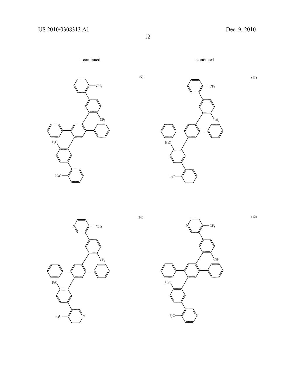 Organic Material Containing Oligophenylene Skeleton and Light-Emitting Device Using the Same - diagram, schematic, and image 14