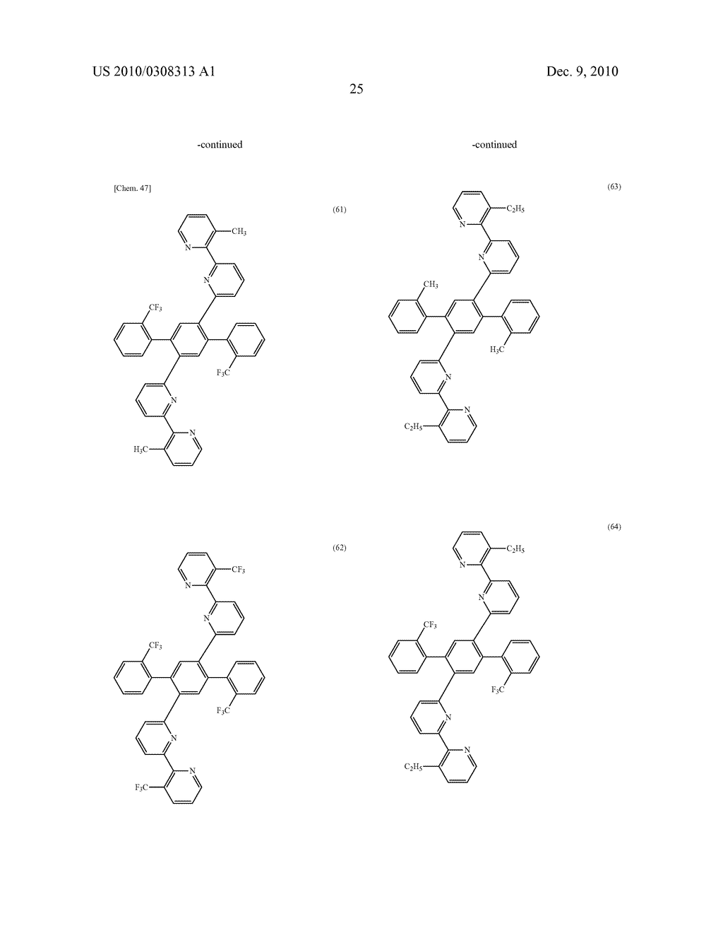 Organic Material Containing Oligophenylene Skeleton and Light-Emitting Device Using the Same - diagram, schematic, and image 27