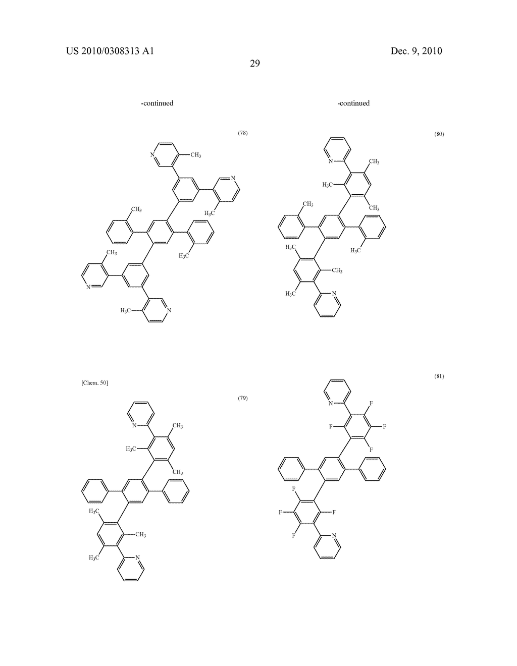 Organic Material Containing Oligophenylene Skeleton and Light-Emitting Device Using the Same - diagram, schematic, and image 31