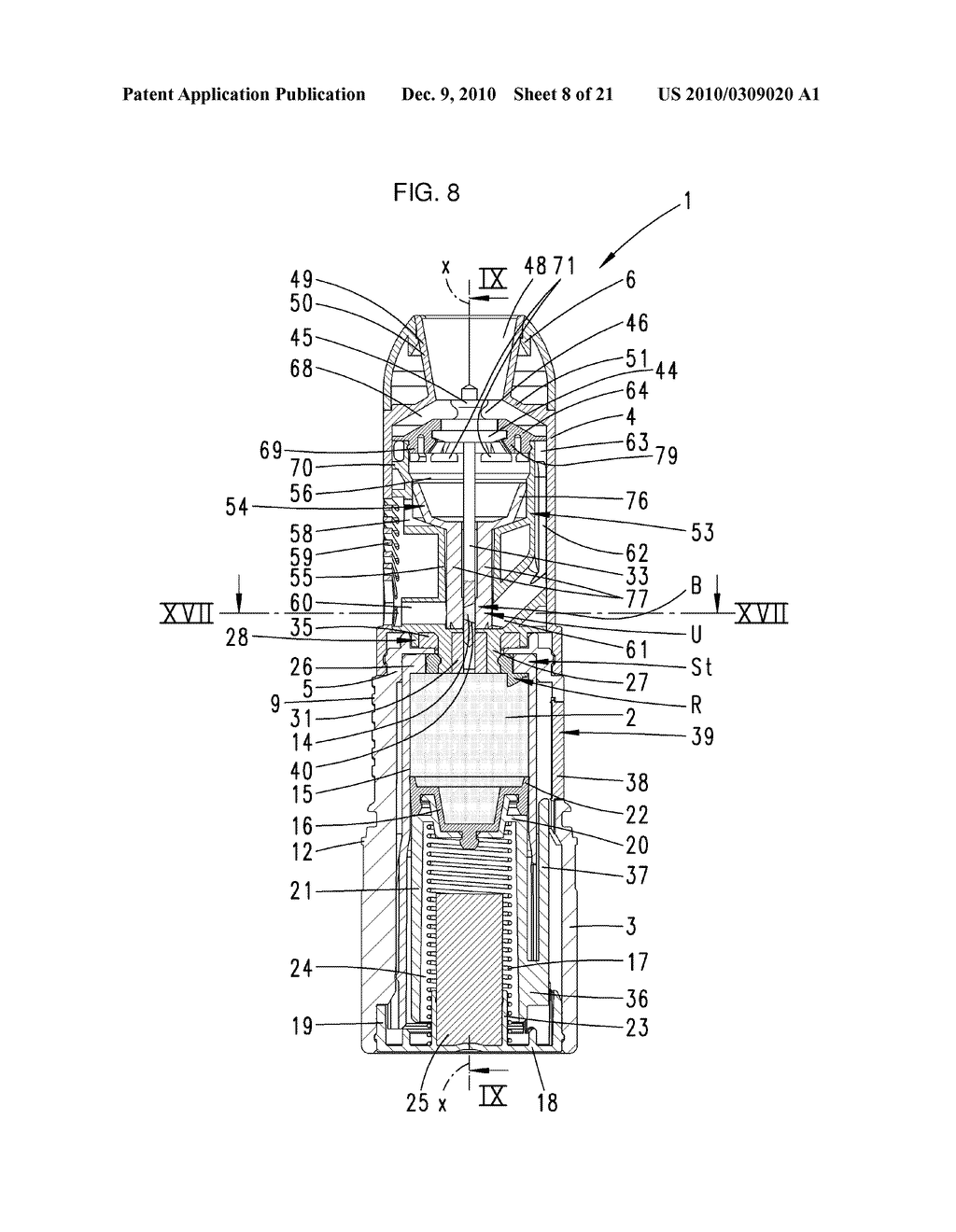 Metering Device for the Inhalation of a Pulverulent Substance - diagram, schematic, and image 09