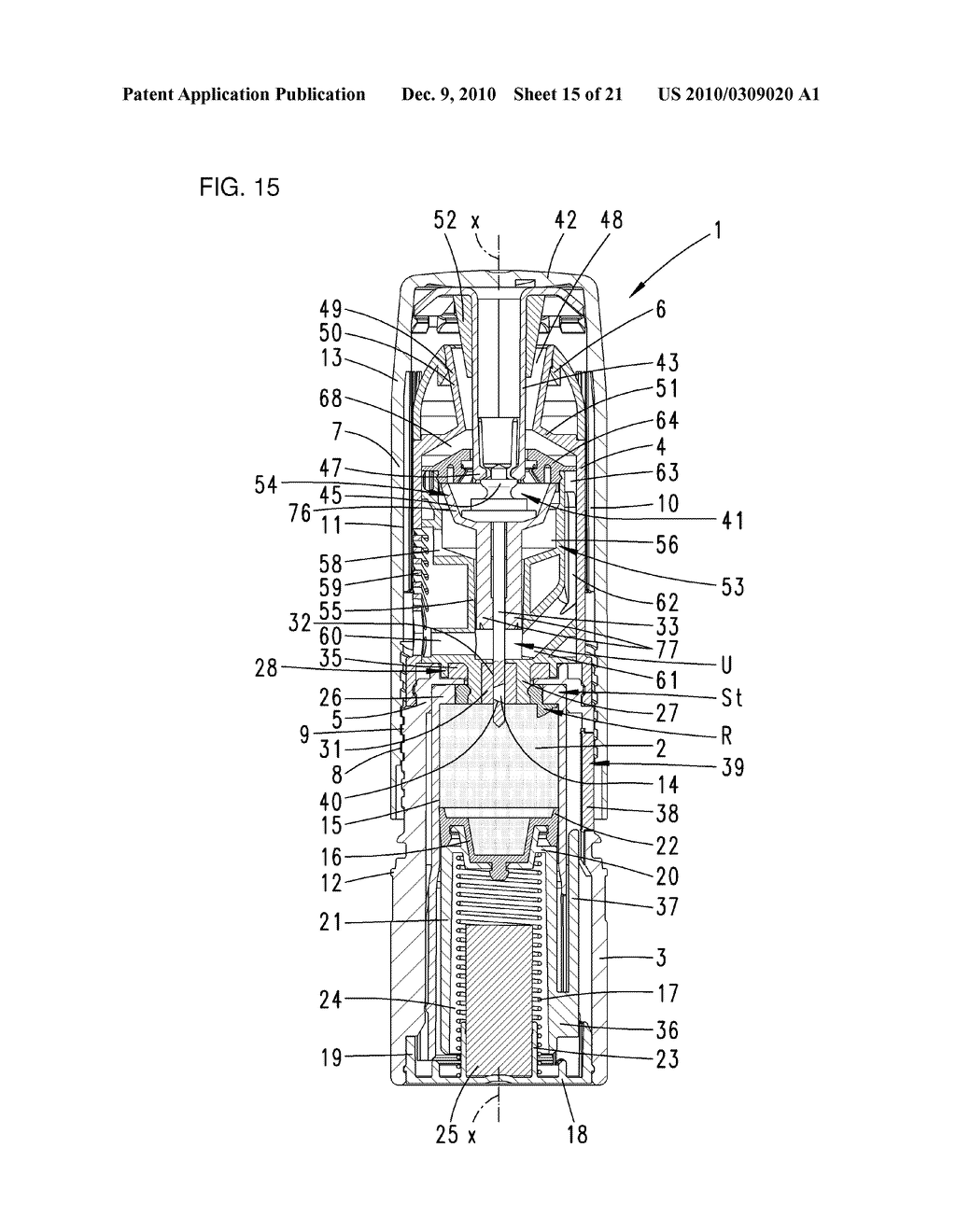 Metering Device for the Inhalation of a Pulverulent Substance - diagram, schematic, and image 16