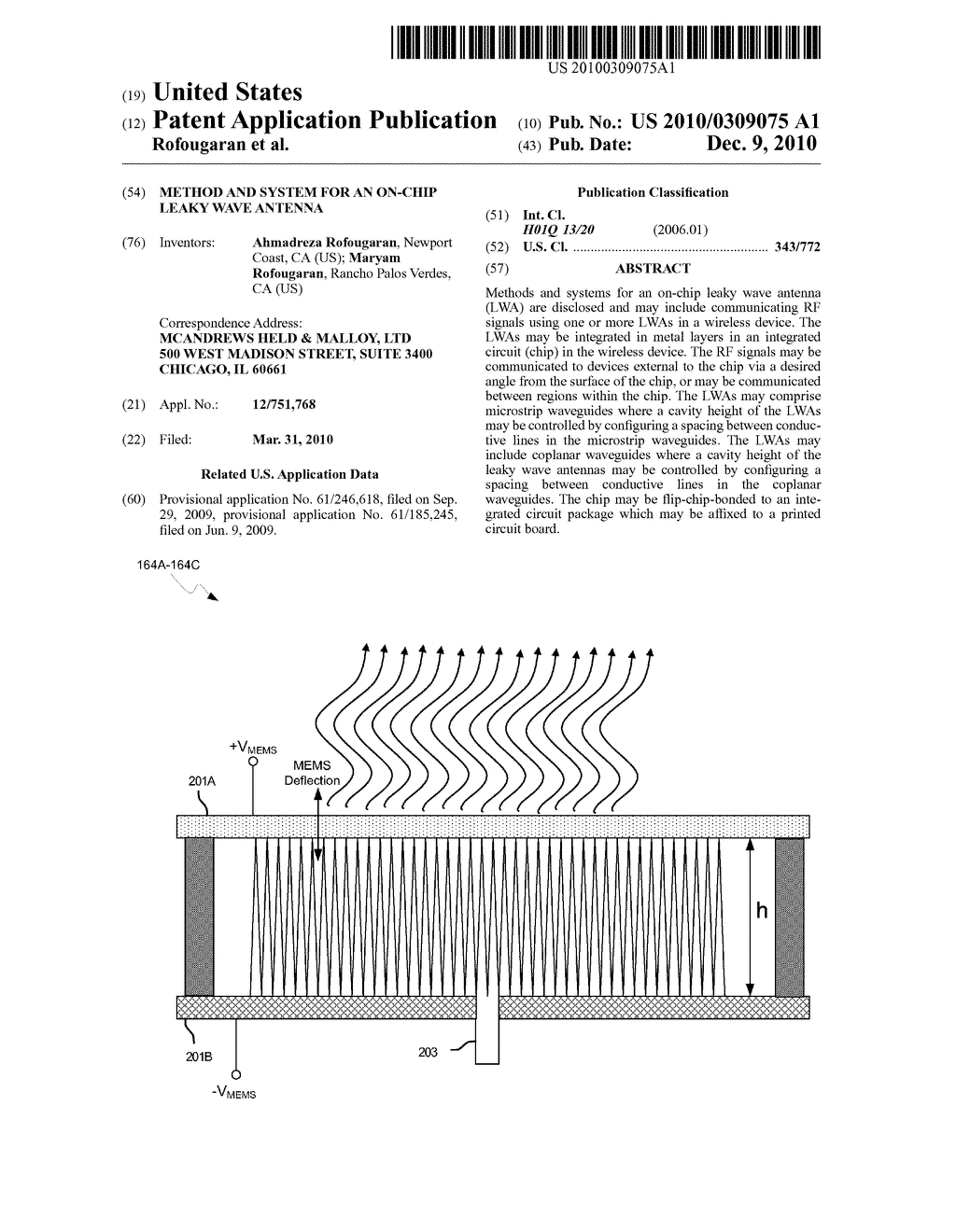 METHOD AND SYSTEM FOR AN ON-CHIP LEAKY WAVE ANTENNA - diagram, schematic, and image 01