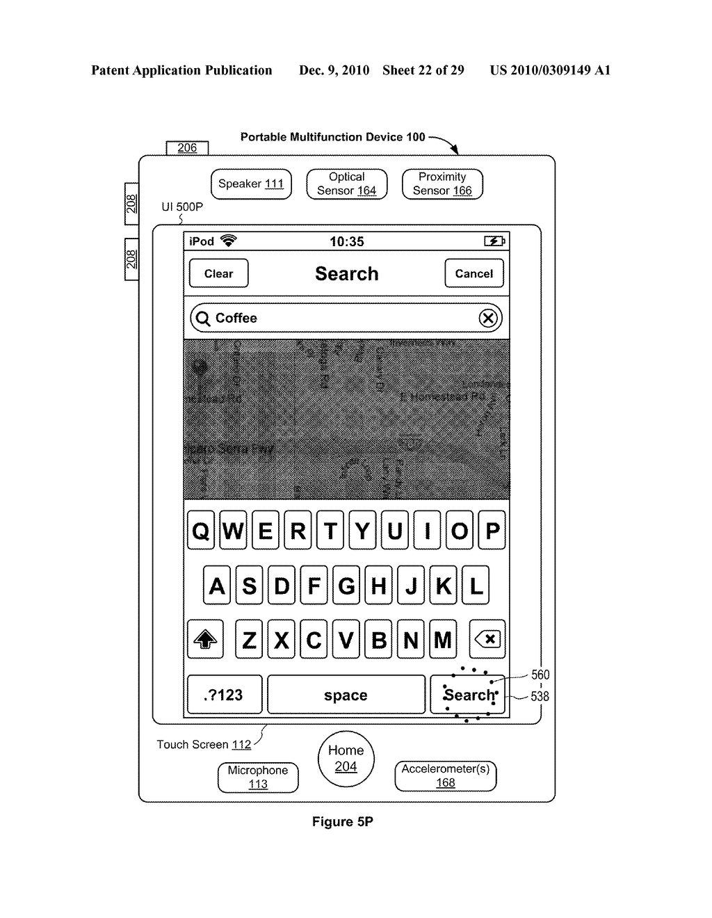 Device, Method, and Graphical User Interface for Providing Maps, Directions, and Location-Based Information - diagram, schematic, and image 23