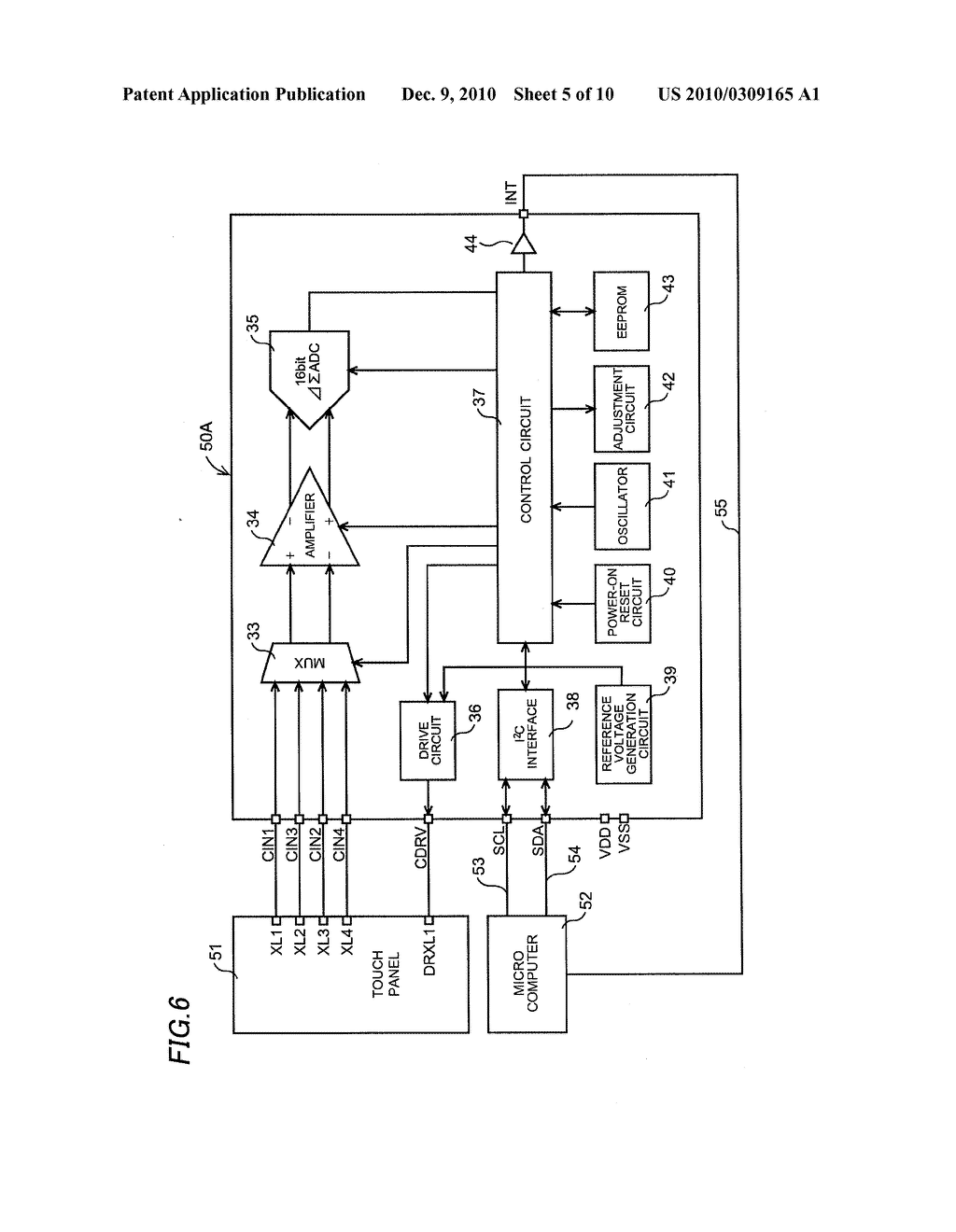 SIGNAL PROCESSING CIRCUIT OF ELECTROSTATIC CAPACITY TYPE TOUCH PANEL - diagram, schematic, and image 06