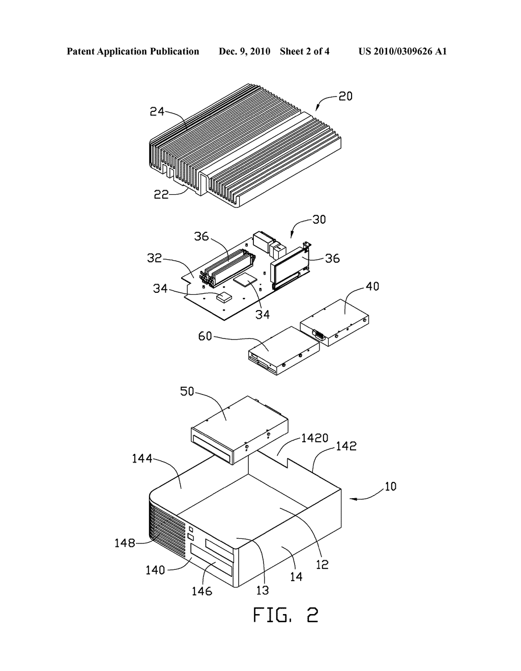 ELECTRONIC SYSTEM WITH HEAT DISSIPATION STRUCTURE - diagram, schematic, and image 03