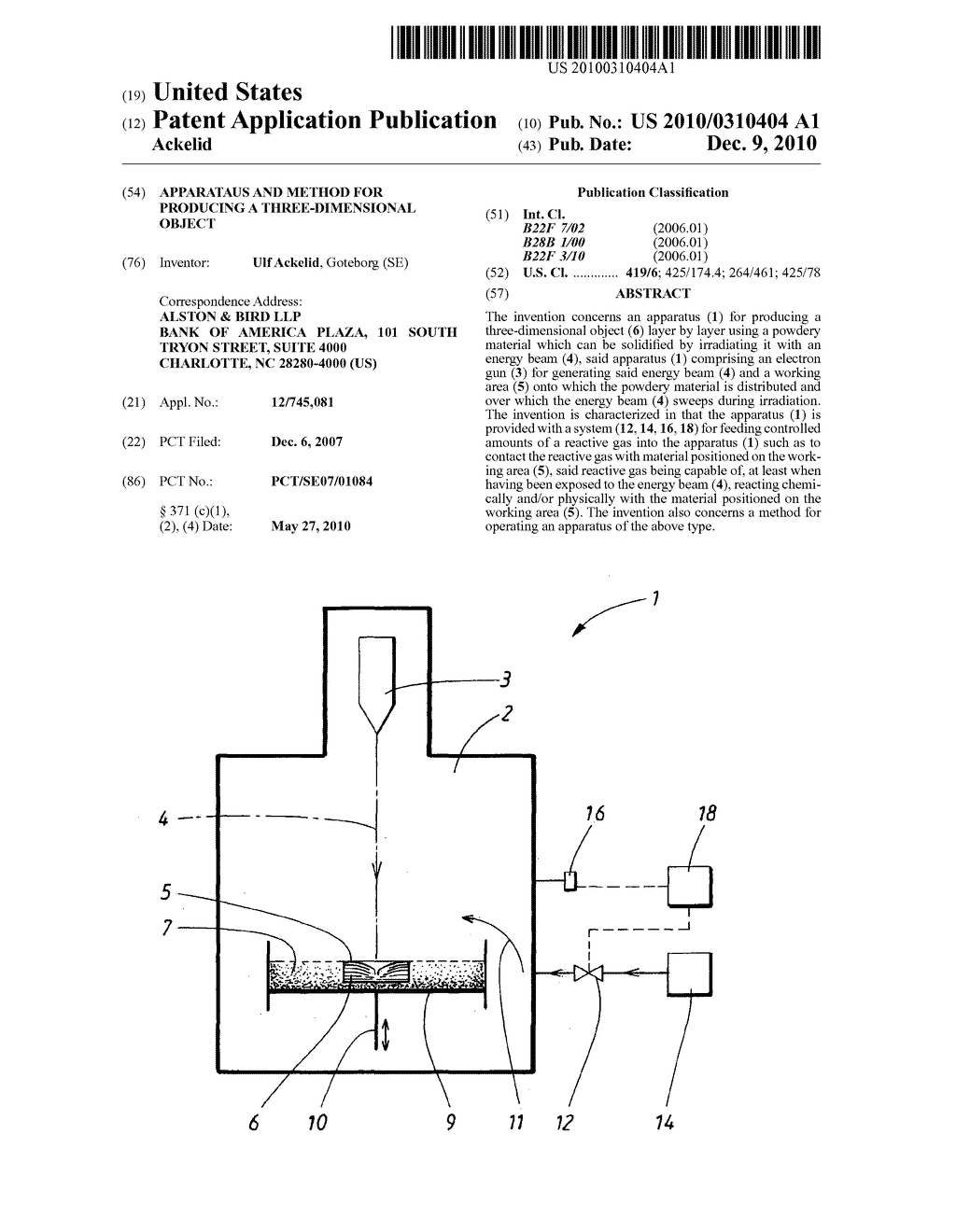 APPARATAUS AND METHOD FOR PRODUCING A THREE-DIMENSIONAL OBJECT - diagram, schematic, and image 01