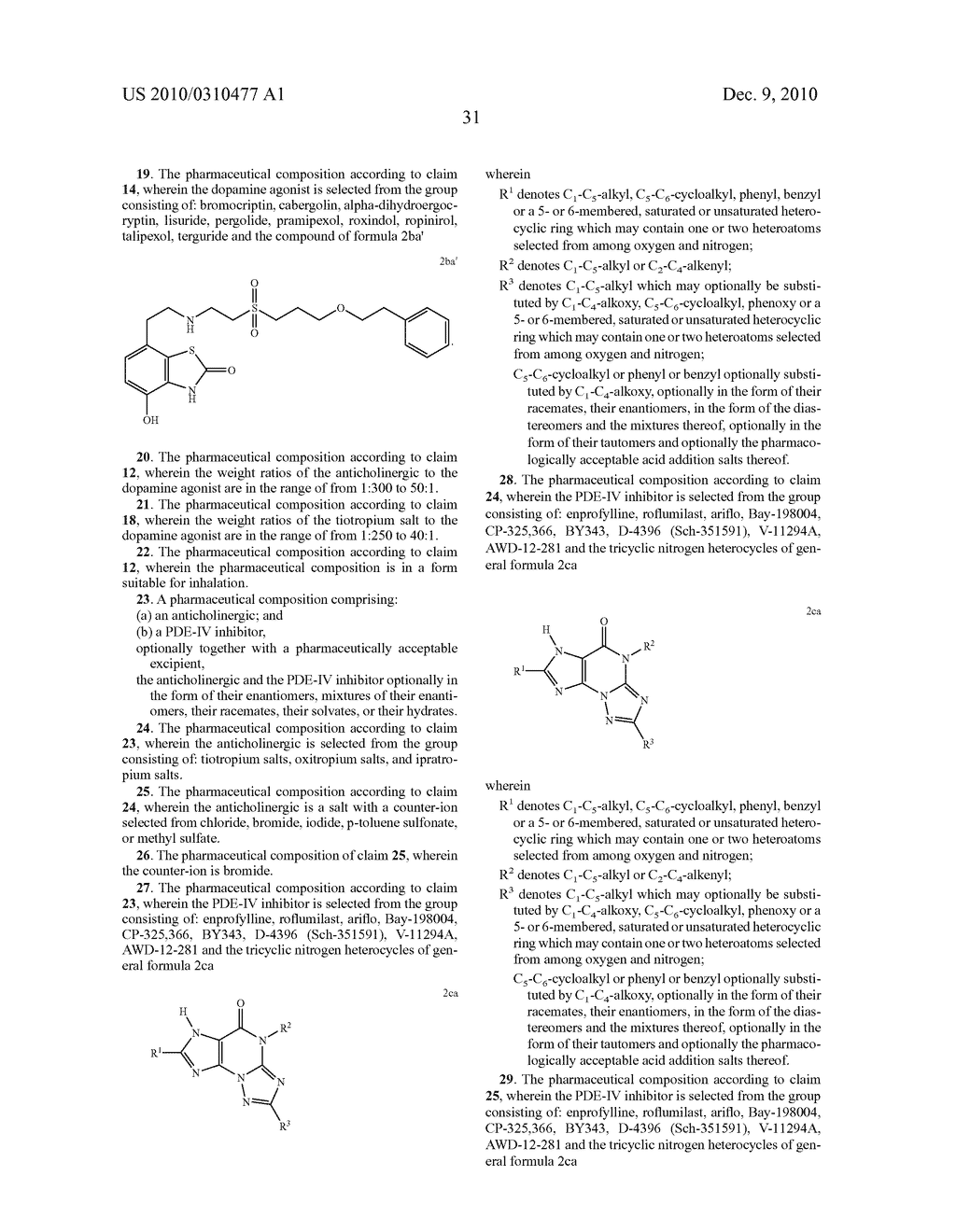 Pharmaceutical compositions based on anticholingerics and additional active ingredients - diagram, schematic, and image 36