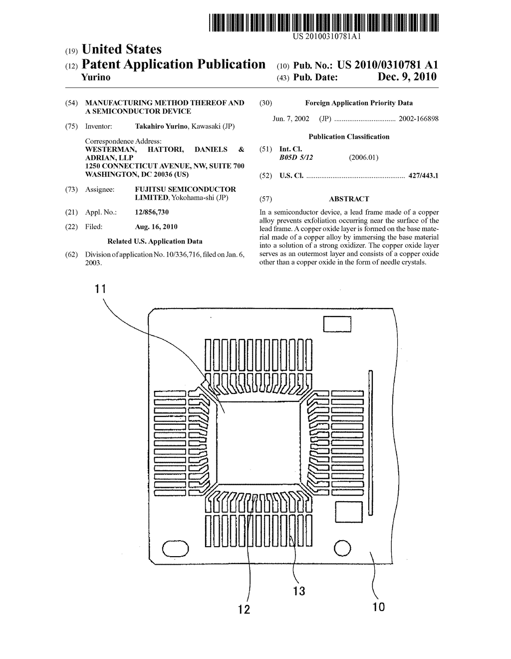 MANUFACTURING METHOD THEREOF AND A SEMICONDUCTOR DEVICE - diagram, schematic, and image 01