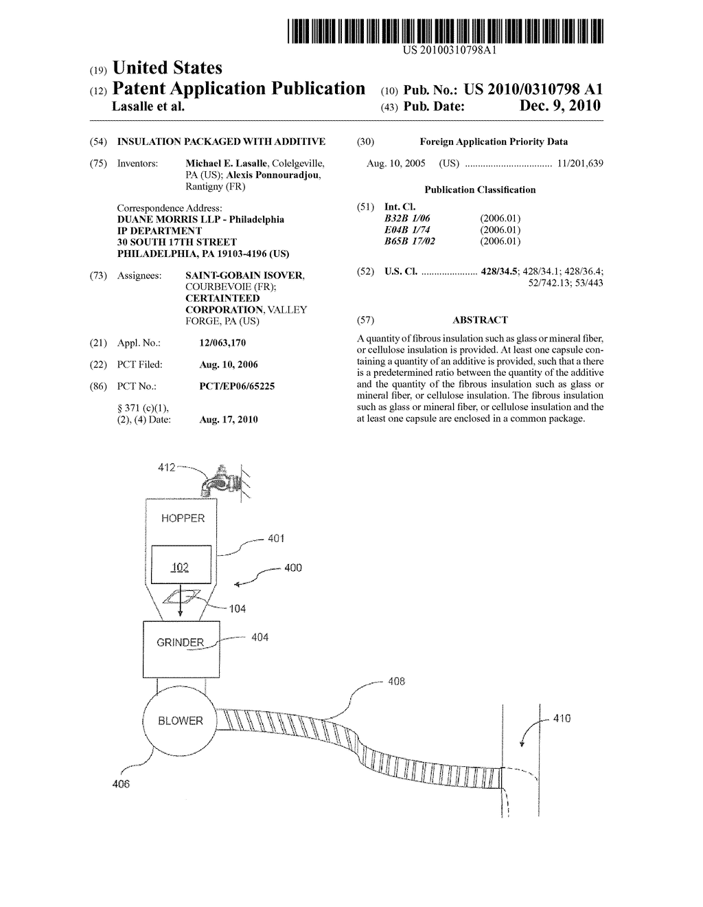 INSULATION PACKAGED WITH ADDITIVE - diagram, schematic, and image 01