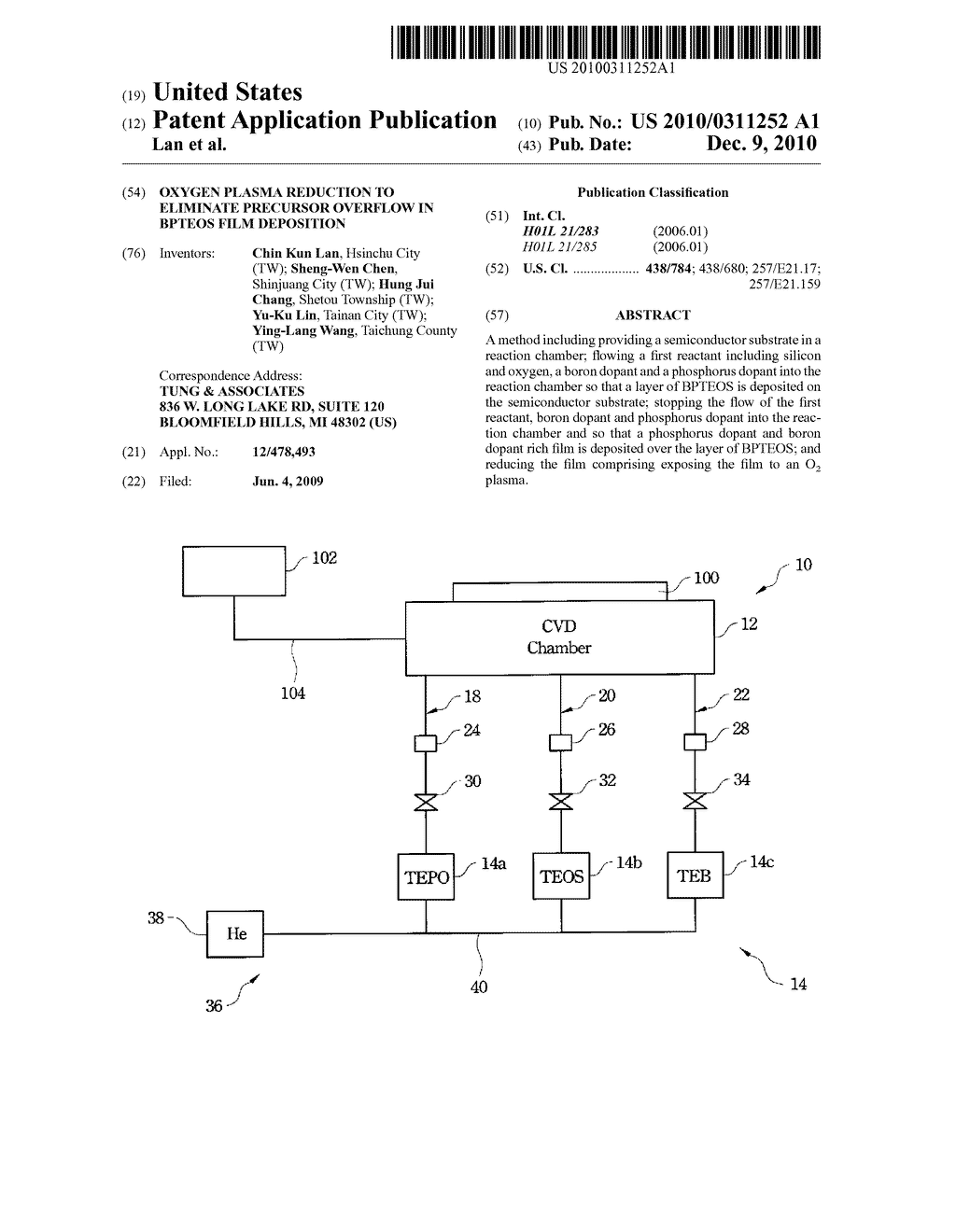 OXYGEN PLASMA REDUCTION TO ELIMINATE PRECURSOR OVERFLOW IN BPTEOS FILM DEPOSITION - diagram, schematic, and image 01