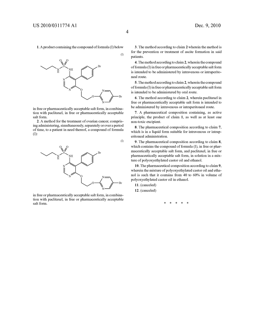 Combination Comprising Paclitaxel for Treating Ovarian Cancer - diagram, schematic, and image 05