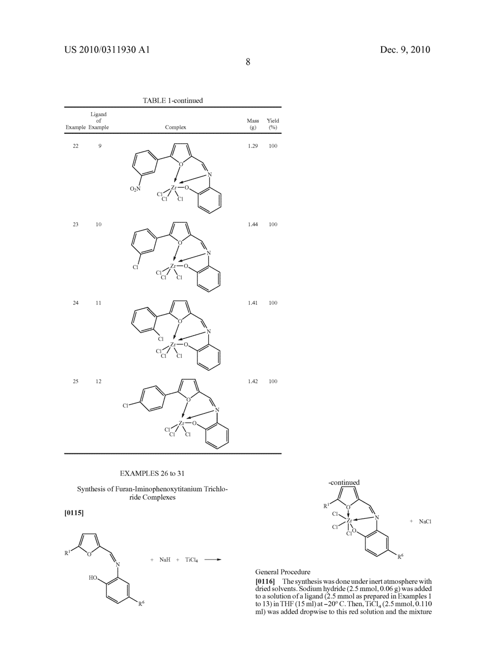 New Tridentate Ligand Compounds with Imino Furan Units, Method for Manufacturing Said Compounds, and their use in the Preparation of Catalysts for the Homopolymerisation and Copolymerisation of Ethylene and Alpha-Olefins - diagram, schematic, and image 10